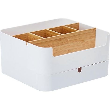 Aufbewahrungsbox mit Schublade für den Schreibtisch, Organizerbox für Schreibtischutensilien mit mehreren Fächern (1/5)