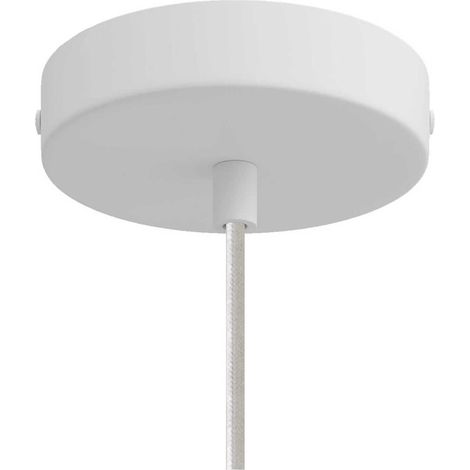 creative cables - Lampada a sospensione completa di cavo tessile, paralume Tub-E14 e finiture in metallo