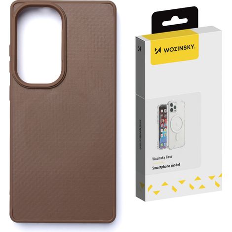 Custodia in fibra di carbonio con MagSafe per Samsung Galaxy S25 - Marrone (1/5)