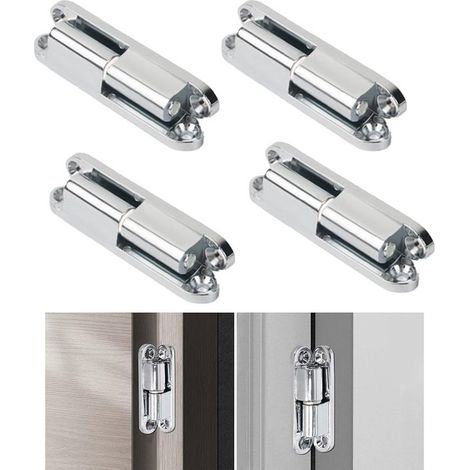 4 mini-charnières, charnières de porte, charnières de meuble, charnières d'armoire, charnières de porte intérieure, facilement réglables grâce à des vis de réglage, pour portes et fenêtres (1/5)