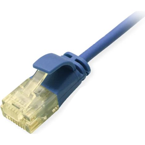 LATIGUILLO SLIMFLEX U/UTP CATEGORIA 6A LIBRE HALOGENOS 0.15M COLOR AZUL EQUIP 626300