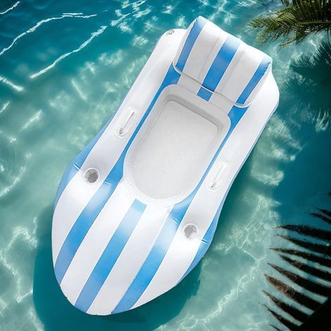 170 x 81 x 26 cm Matelas gonflable pour piscine, matelas gonflable pour piscine avec 2 porte-gobelets, bouée pour adulte, hamac gonflable pour piscine, bouée et matelas gonflable en PVC, chaise de pis (1/5)