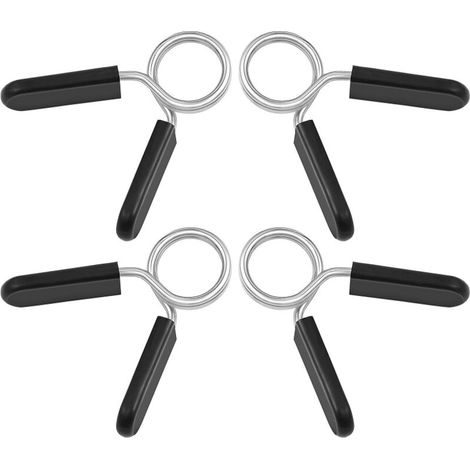 Wakauto 4-piece dumbbell clamps, spring-loaded dumbbell clamps suitable for standard 28mm smooth weight bars (1/3)