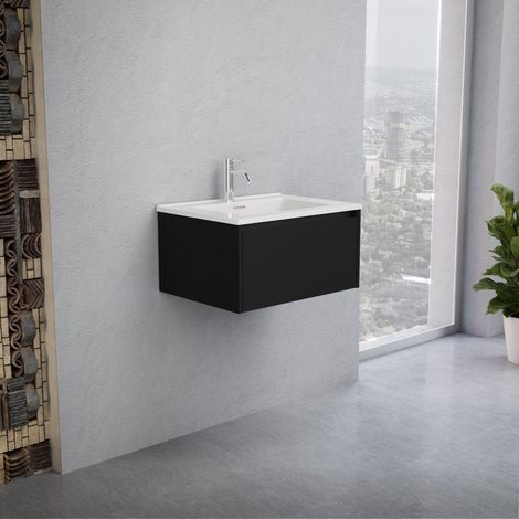 Inda - Meuble de salle de bain 1 tiroir L.60 avec vasque (1/5)