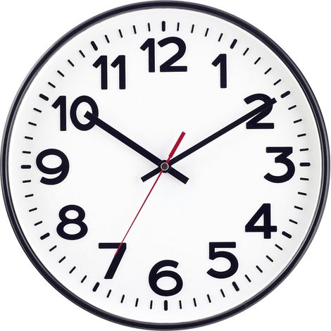 EUROTIME 53820-05 Funk Wanduhr 30 cm  Schwarz