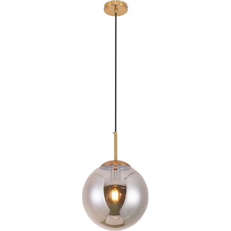 Globe Design Ceiling Lamp - Crystal Pendant Lamp - Alvis Grey transparent