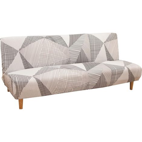 Housse De Canapé Clic Clac Pliable - Pour Banquette Sans Accoudoirs - Longueur 180 À 210 Cm - Taille L (1/5)