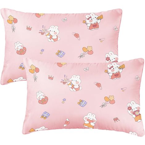 2pcs Taie d'oreiller Bébé,Taie d'oreiller Bébé 40x60 Tête Animal 100% Pur Coton Fermeture à Rabat Lavable en Machine pour Oreiller de Berceau D’Enfant (1/5)