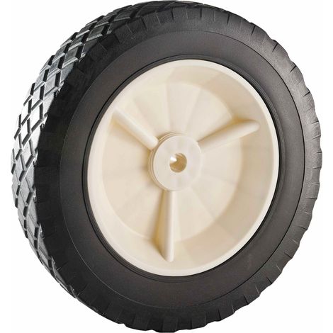 Roue increvable 200x48mm pour tondeuse – Charge maximale 40kg – Alésage 12mm pour installation facile – Compatible avec tondeuses standards – Tente