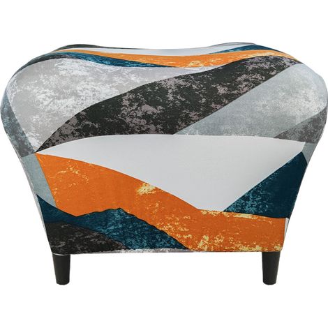Copripouf/poggiapiedi con motivo geometrico espressivo e luminoso
