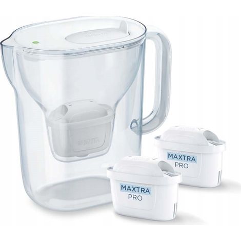 Carafe filtrante Brita Style Essential + 2 cartouches MaxtraPro PP (2,4 l blanche) (1/4)