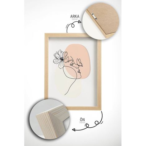 Arte de pared de MDF con marco Painting Multicolor (1/2)