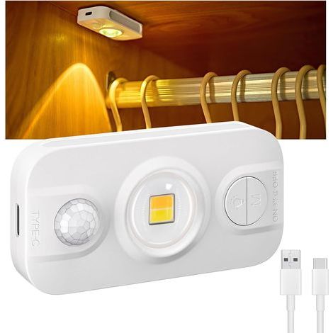 lumiere led, Eclairage Led Rechargeable Interieur,led cuisine sous meuble,3 couleurs mini éclairage de vitrine LED avec minuterie Lumière pour Armoire Escalier Cuisine (1/5)