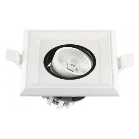 Spot encastré LED 11W carré 128X128mm blanc orientable 4000K 850lm 230V dimmable 38° IP20 IK07 MINI CARD ONE TRAJECTOIRE 003753