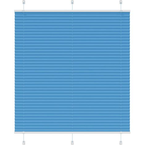 Plissee Blau 120x100 cm Stoffbreite 119,4 cm Polyester