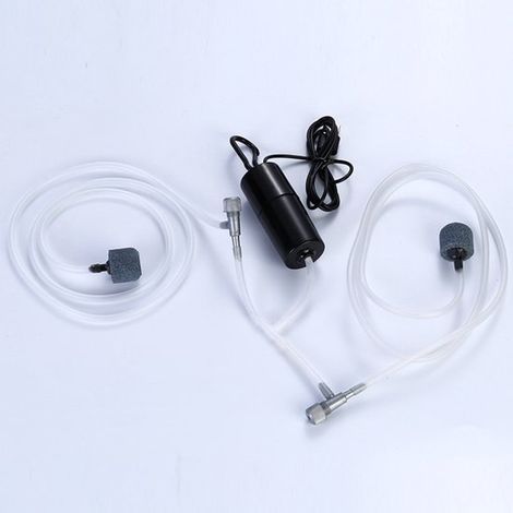 Doppelstein-Luftpumpe USB tragbar Aquariumzubehör kleine Luftpumpe ultraleise Fischbelüfter (1/2)