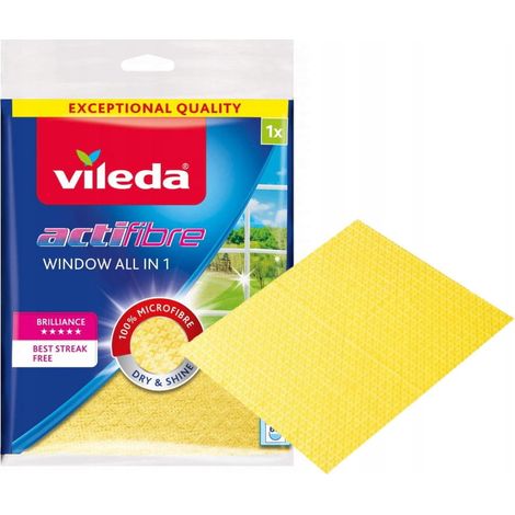 Paño absorbente universal para limpieza de ventanas Vileda Actifibre