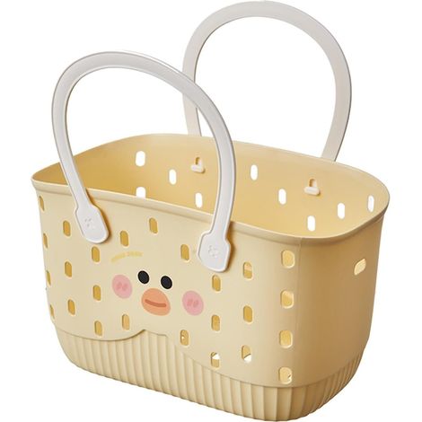 Panier de rangement pour douche, organisateur de produits de nettoyage, bac de rangement avec poignées pour chambre, camping, salle