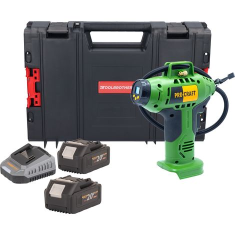 Compressore a batteria Procraft LK20 20 V 11 bar + 2 batterie 4,0 Ah + caricabatterie + valigetta portautensili RHINO (1/5)