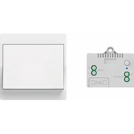 Kabelloser Schalter mit eigener Stromversorgung. Wasserdichter Fernbedienungsschalter für den Wohnbereich. Keine Batterien erforderlich. Ideal für Badezimmer, Küchen, Flure und Treppenhäuser. (1/5)