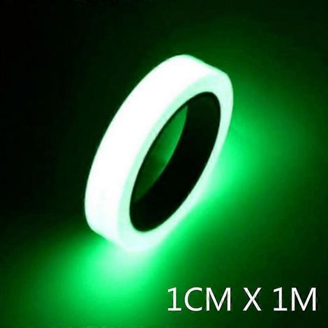 Ruban adhésif fluorescent lumineux d'extérieur (1/1,2/1,5 cm x 1 m) - Signalisation de sécurité et de décoration