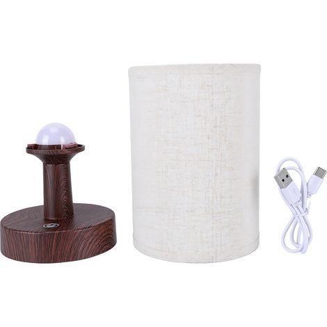 Wiederaufladbare USB-Schreibtischlampe, Lampenschirm aus Stoff, kreatives LED-Nachtlicht mit Typ-C-Anschluss für Zuhause, Büro, Schlafzimmer oder Wohnzimmer. (1/5)