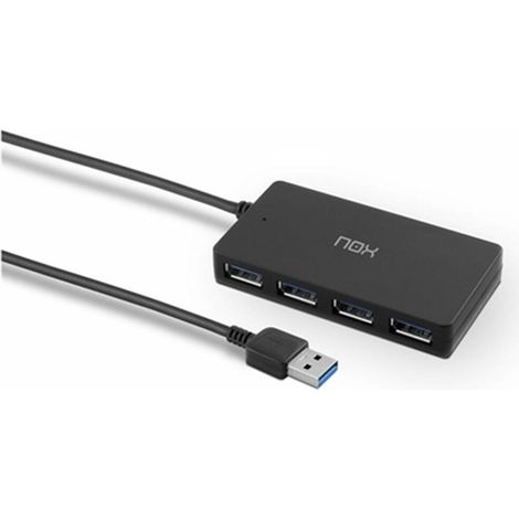 Hub USB Nox-Xtreme NXLITEHUBONE USB x 4 Nero (1/2)