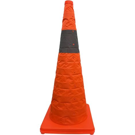 70.5cm Foldable Warning Cones, Reflective Pop Up Warning Cones, for Temporary Parking, Road Construction and Event Control (1/3)