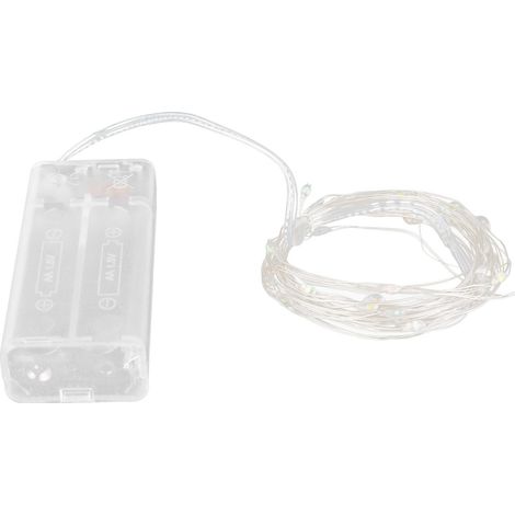 4 m lange Lichterkette mit Fotoclips, bunter Kupferdraht, Weihnachtsdekoration, Lichterkette mit 40 LEDs und 40 Clips (1/5)