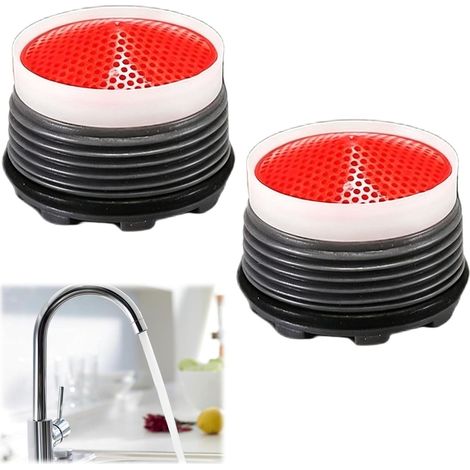 2 x M18.5 Aerator Tap for Bathroom, Aerator Tap M18.5, Tap Aerator, Water Saving Filter for Bathroom and Kitchen Replacement (1/5)