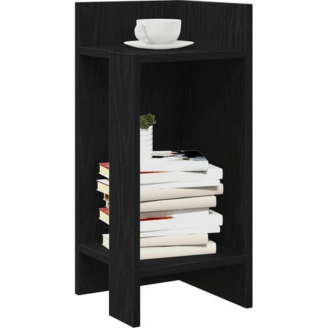 Tables d'appoint 2 pcs-Table basse-Table Salon avec étagère noir 25,5x27x60 cm 594613 (1/5)
