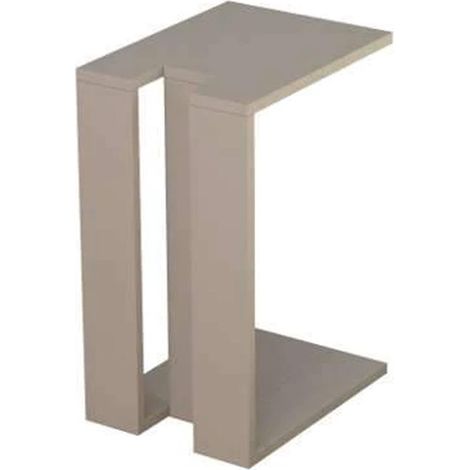 Tavolino da Caffe Porta PC Laterale Divano in Legno MDF Tortora 57x40x30cm