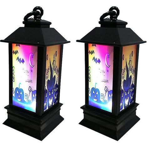 Lot de 2 lanternes LED d'Halloween