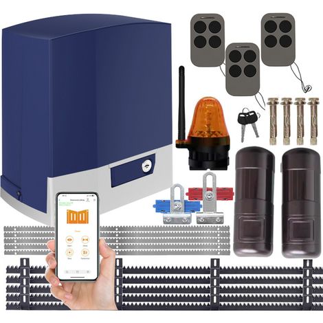 Antriebsset für Schiebetore DP1000 WiFi 3x Fernbedienung 5x LED-Streifen (1/5)