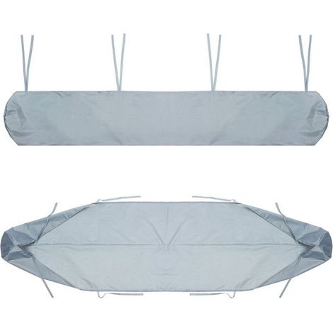 Sac de protection pour parasol de 3 mètres (gris), housse anti-poussière pour parasol de terrasse, housse de rangement noire pour terrasse et jardin (1/4)