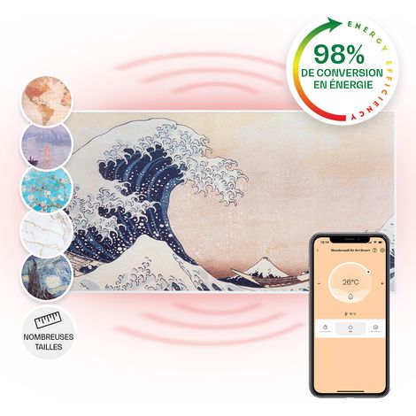 Klarstein Radiateur Infrarouge Mural Intelligent, Chauffage Infrarouge 700W, Panneau Chauffant Infrarouge, APP Mobile, Radiateur Electrique Extra Plat, Salle de Bain, Sans CO2, Faible Conso d'Energie (1/5)
