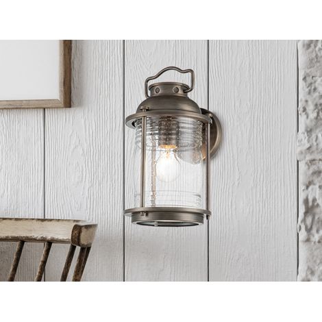 LED Industrial Wandlaterne für Innen & Außen, Bronze Höhe 35cm (1/5)