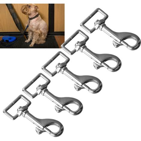 Un paquet de 5 crochets à tête simple et queue carrée de 27 mm peut être utilisé pour les crochets à ressort en sangle, les têtes de laisse pour chien, les crochets de chaîne pour animaux de compagnie (1/5)