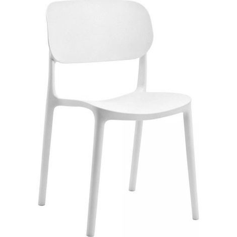 Set 4 Sedia in Polipropilene Loop Impilabili Bianco – Design Moderno e Leggero
