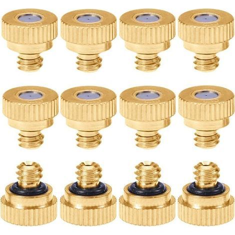 pair 20PCS Buse de Brumisation en Laiton Buse Brumisateur Arrosage 0.4mm Srrosage Sprinkler pour Irrigation de Jardin Système de Refroidissement
