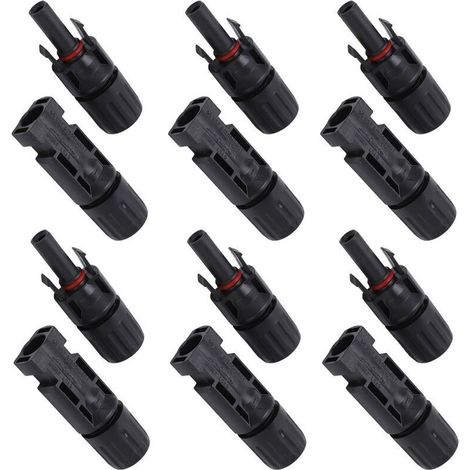 Connecteur et raccord de panneau solaire,Connecteur de Cellule Solaire, 12 Pcs. Connecteur de CâBle éTanche Industriel pour Panneaux Solaires (1000V-30A)