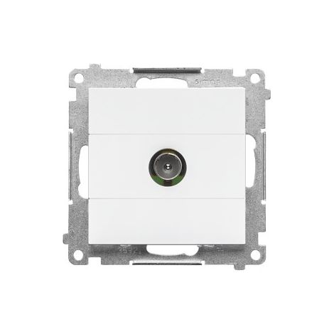 Presa singola per antenna TV (modulo). Per installazioni individuali: Bianco