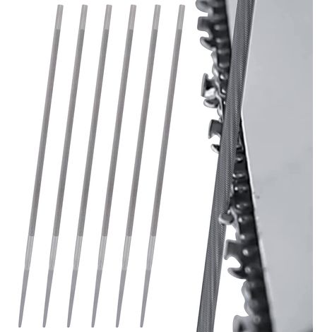 Limes Rondes pour Chaîne Tronconneuse 4.8mm 6 pièces Lime Ronde d'affûtage pour Réparer et Affûter (1/5)