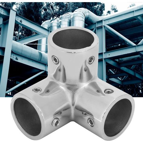 Raccord coudé à 3 voies en acier inoxydable, sortie latérale, 1 pouce (1/5)
