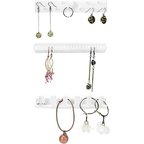 9Pcs Porte Bijoux Mural, Crochets Mural pour Collier, Bagues, Bracelets et Boucles d’Oreilles (1/5)