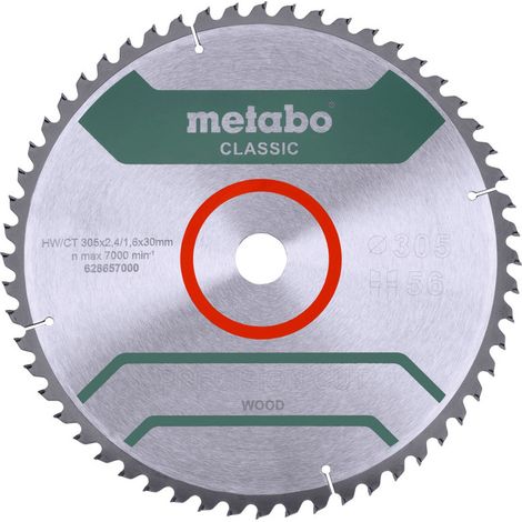 Metabo Sägeblatt "precision cut wood - classic", 305x2,4/1,6x30 Z56 WZ 5°neg /B (1/3)