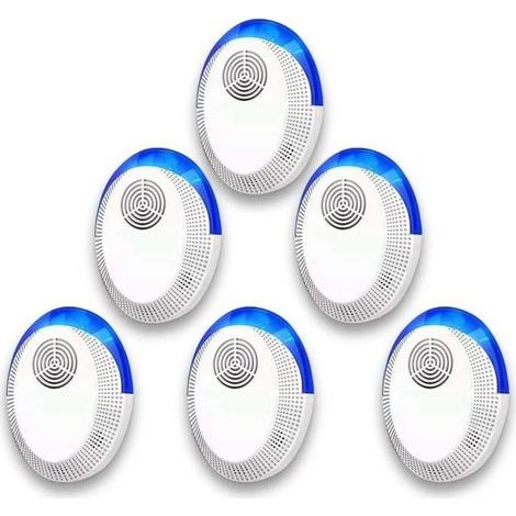 Anti Moustique Ultrason Prise, Ultrason Souris Mouche 6 PCS, Appareil Repulsif Souris Efficace pour Repousser Les Rats, moustiques-Ywey (1/5)