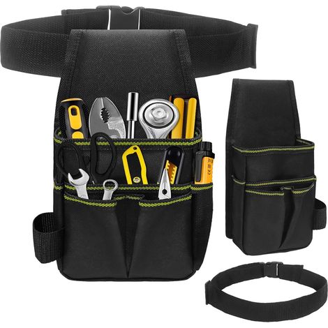 1 Sac De Ceinture Électricien, 8 Poches, Tissu Oxford, Réglable 105 Cm, Pour Artisan