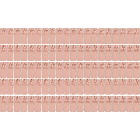 100Pcs Handmade Labels Microfiber Durable Clear Printing Smooth Convenient Embossed TagPink (1/5)