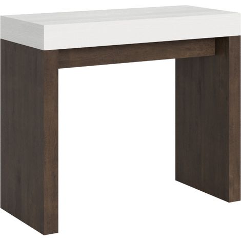 Consolle allungabile - ROXELL MIX - Colore: Bianco Frassino-Noce - Dimensioni: 90x40/300 (1/5)